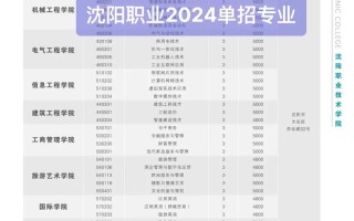 沈阳职业技术学院单招有哪些专业？