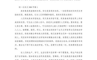 说大论小500字议论文