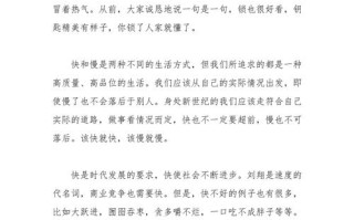 快与慢，孰优孰劣？