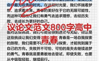 青春议论文800字高中