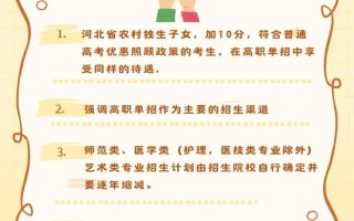 2025河北省单招政策