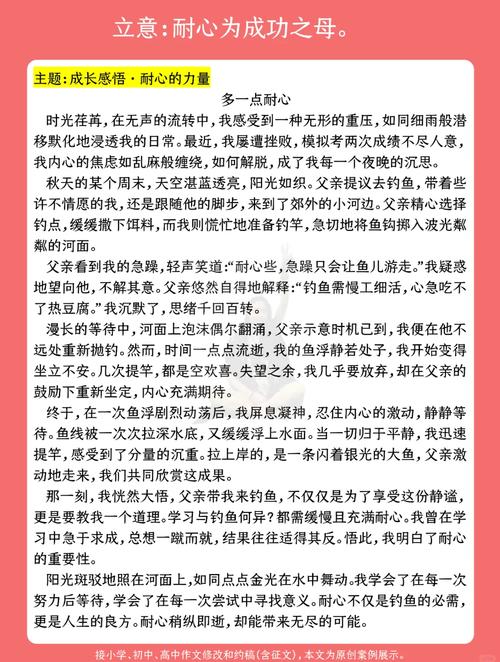 耐心作文800字议论文，耐心如何铸就人生华章？-第1张图片-厚德教育培训