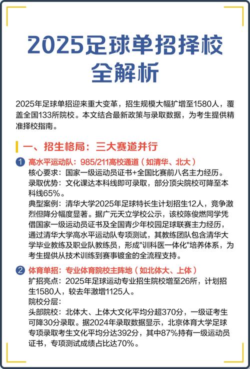 2025足球单招趋势如何？竞争会更激烈吗？-第1张图片-厚德教育培训