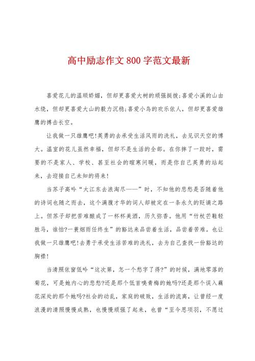 高中议论文800字励志如何点燃青春梦想？-第2张图片-厚德教育培训