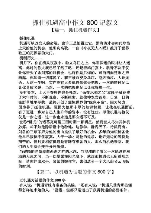 如何抓住机遇议论文800字的核心观点是什么？-第2张图片-厚德教育培训