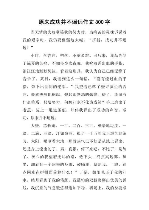 成功的作文议论文800字如何写？-第2张图片-厚德教育培训