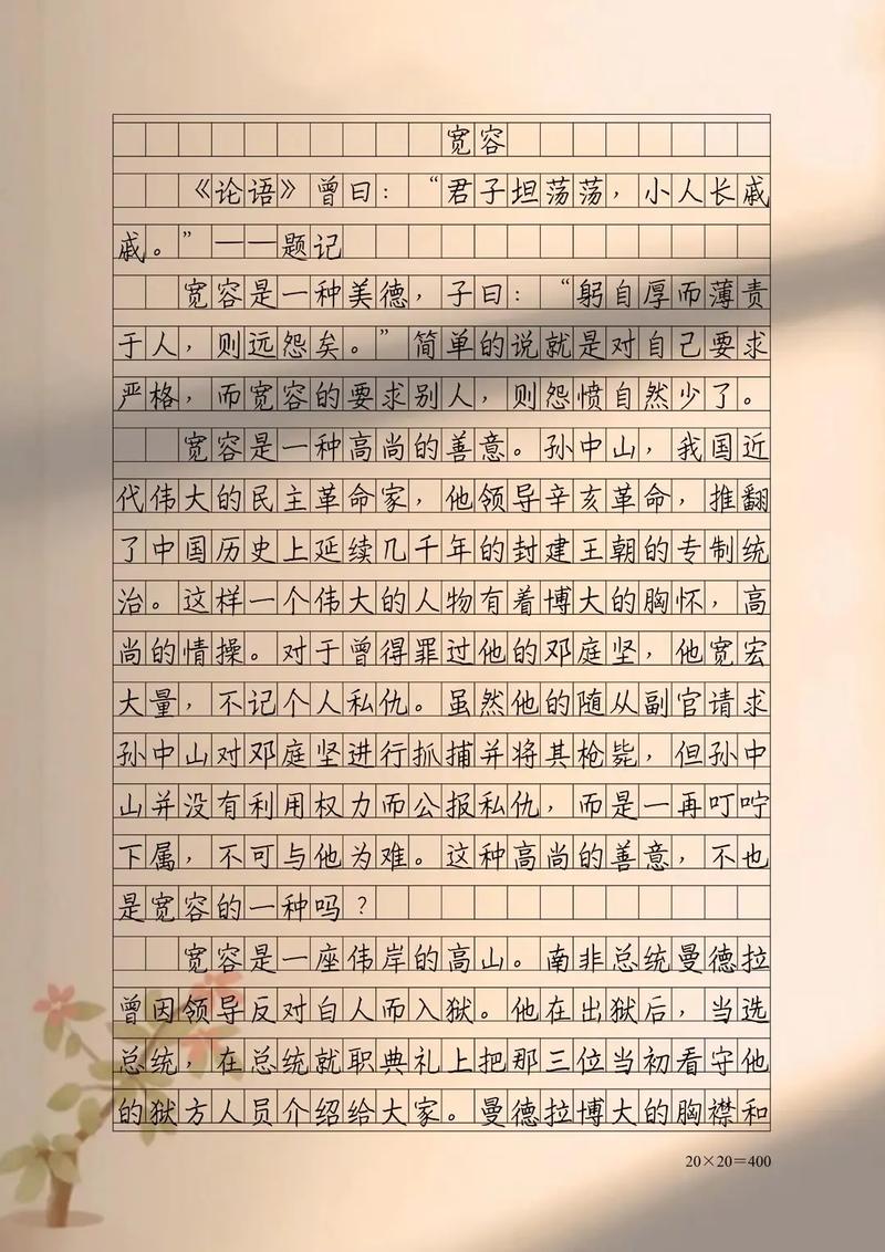 学会宽容 高中生议论文-第2张图片-厚德教育培训