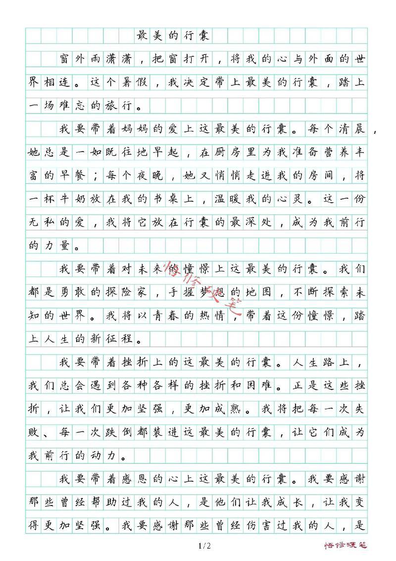 我的行囊议论文800-第1张图片-厚德教育培训 我的行囊议论文800-第1张图片-厚德教育培训